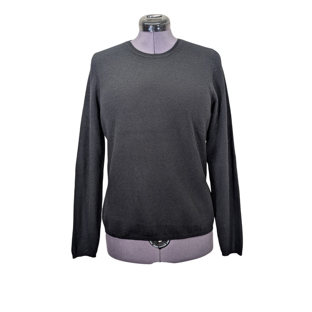 Charter Club Luxury 100% Cashmere Crewneck Sweater Women's L Black NWT